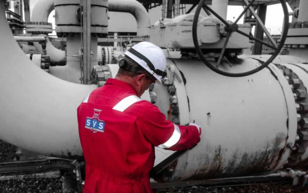 SVS Field Service Engineer Carrying out Valve Surveyance valve lifecycle management - TVM from SVS Aberdeen